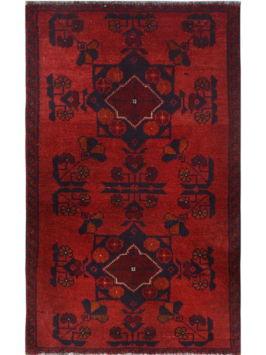 Afghan Khal Mohammadi hand knotted rug 3x5