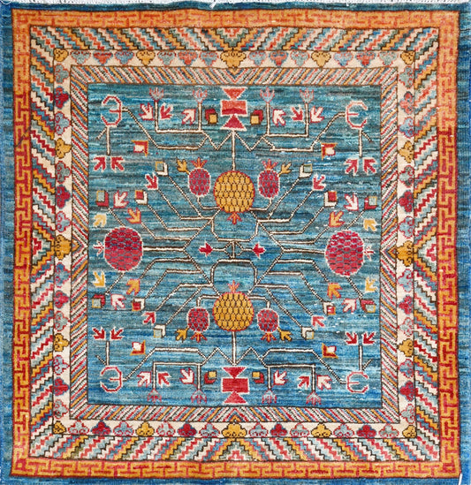 Afghan Akcha hand knotted rug 3x5
