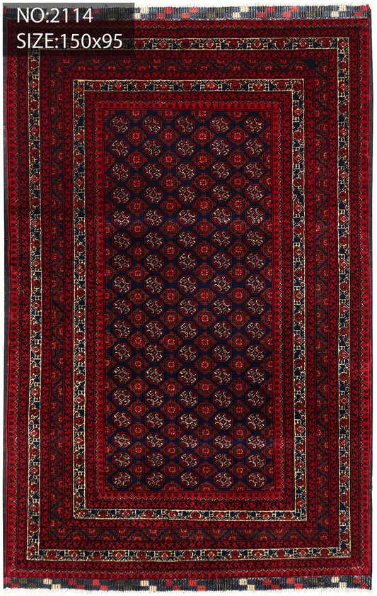 Afghan Khal Mohammadi hand knotted rug 4x6