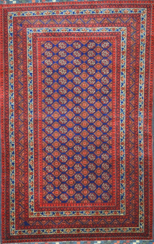 Afghan Kazak hand knotted rug 4x6