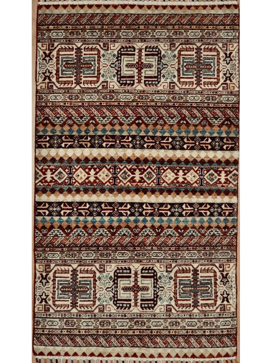 Afghan Balooch Anqitue hand knotted rug 4x6