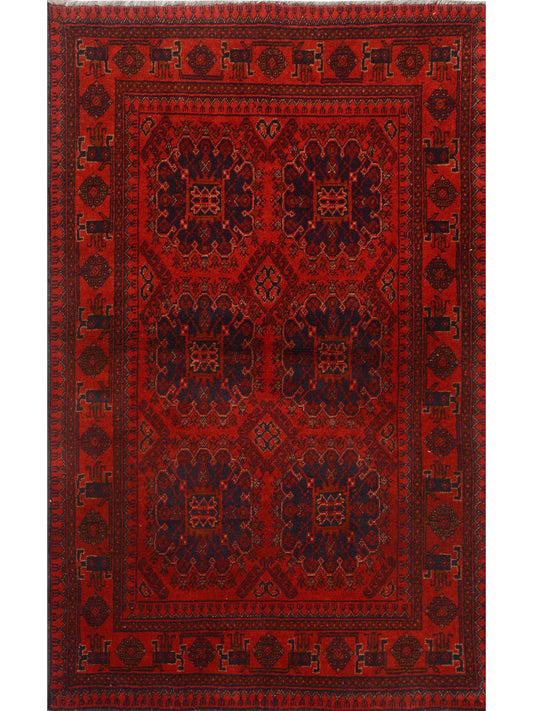 Afghan Khal Mohammadi hand knotted rug 3x5