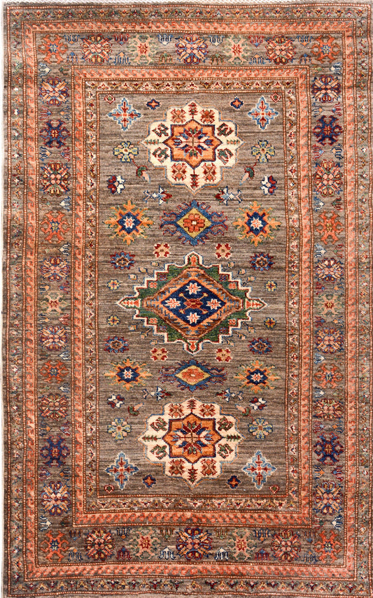 Afghan Khal Mohammadi hand knotted rug 4x6