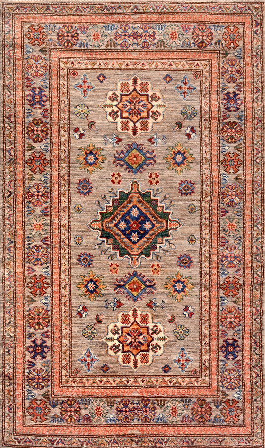 Afghan Khal Mohammadi hand knotted rug 4x6