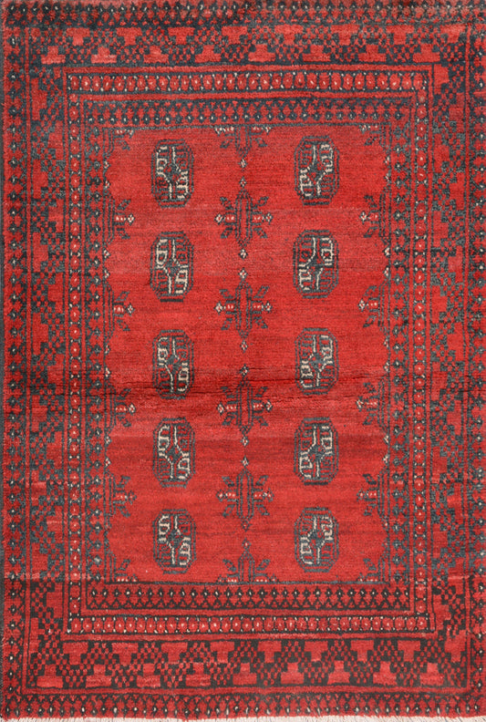 Afghan Akcha hand knotted rug 3x5
