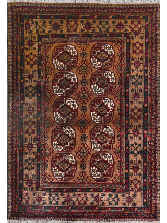 Afghan Belgic hand knotted rug 3x5