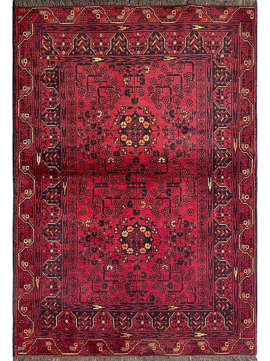 Afghan Belgic hand knotted rug 3x5