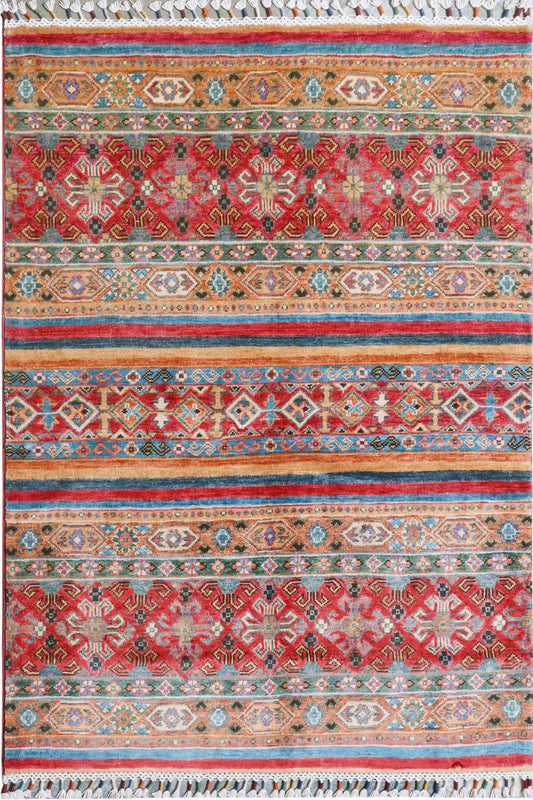 Pakistani Fine Bukhara hand knotted rug 3x5