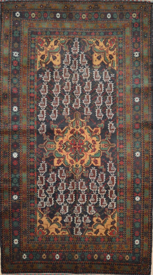Persian Heriz hand knotted rug 4x6