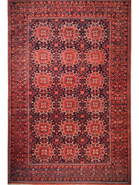 Afghan Fine Khal Mohammadi hand knotted rug 5x7