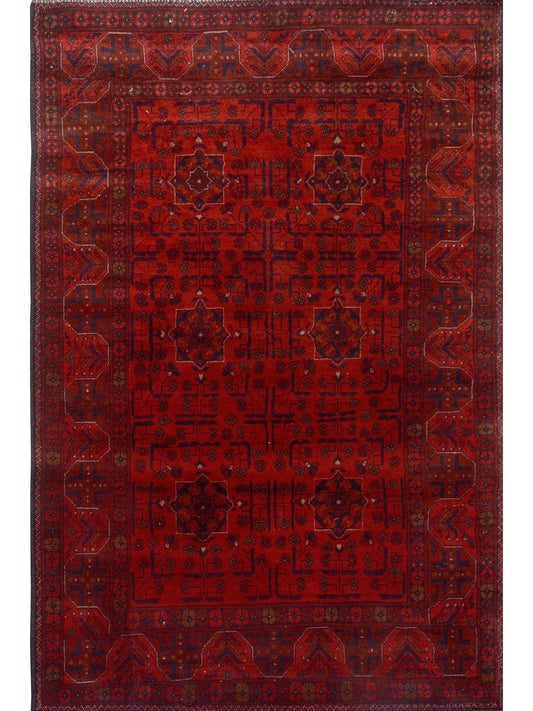 Afghan Khal Mohammadi hand knotted rug 4x6