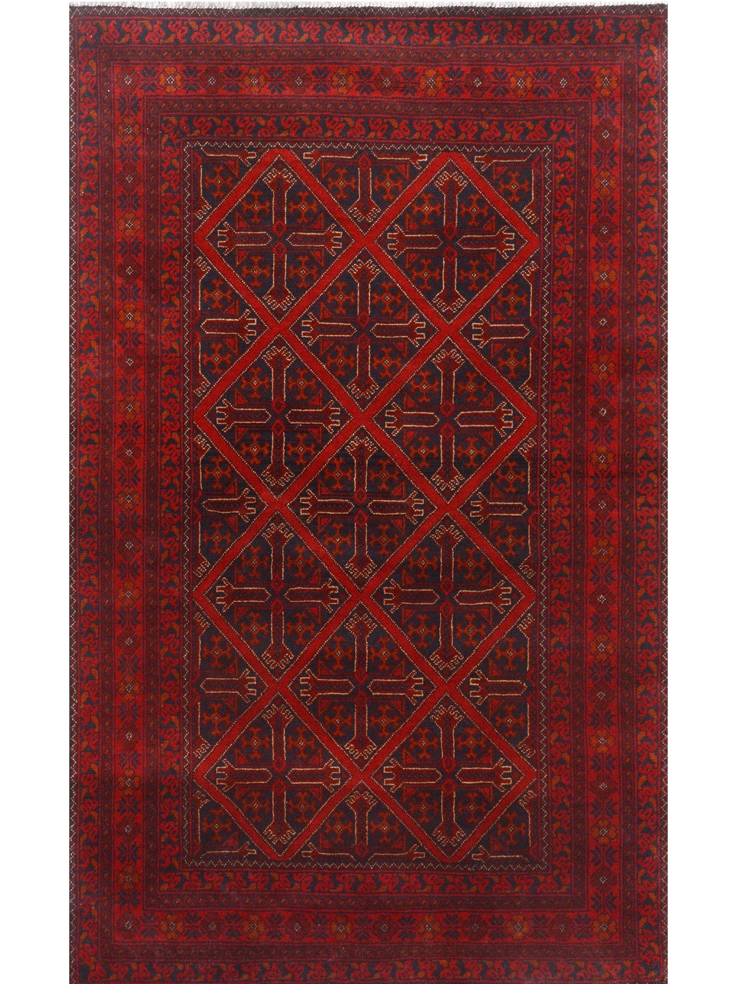Afghan Kazak hand knotted rug 4x6
