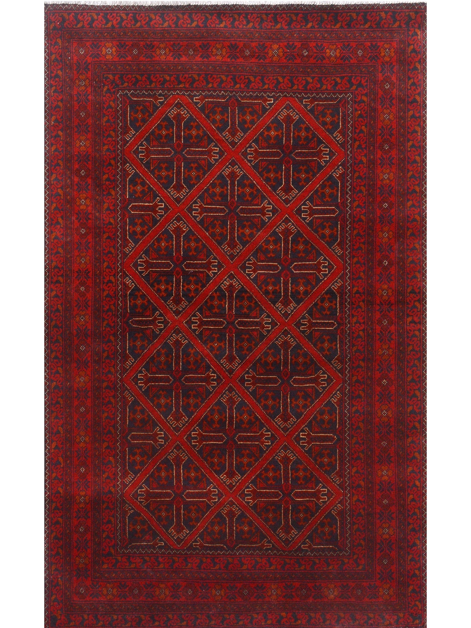 Afghan Kazak hand knotted rug 4x6
