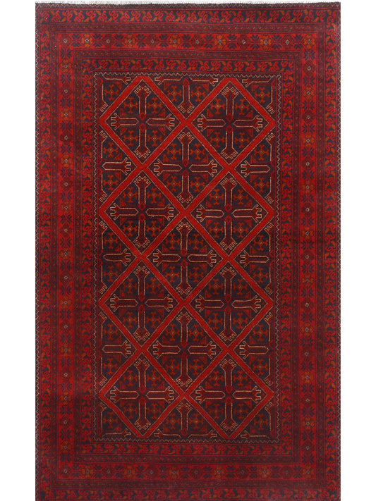 Afghan Kazak hand knotted rug 4x6