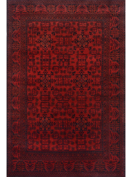 Afghan Kazak hand knotted rug 4x6