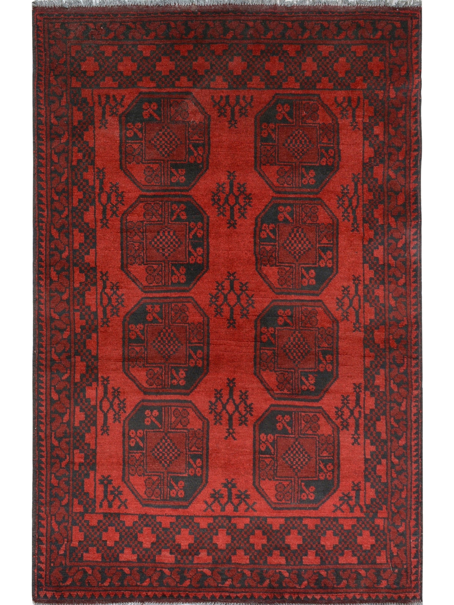 Afghan Akcha hand knotted rug 4x6
