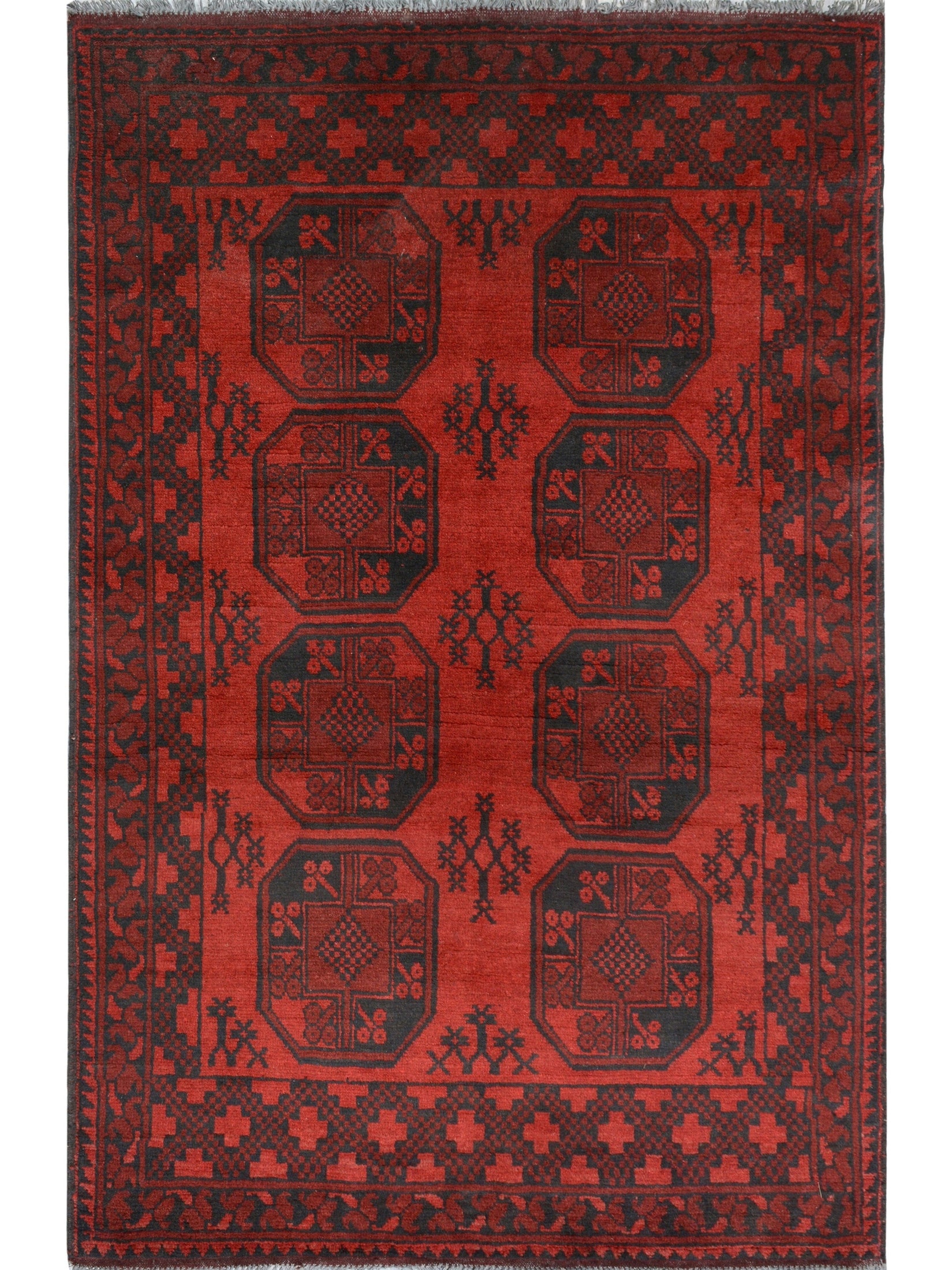 Afghan Akcha hand knotted rug 4x6
