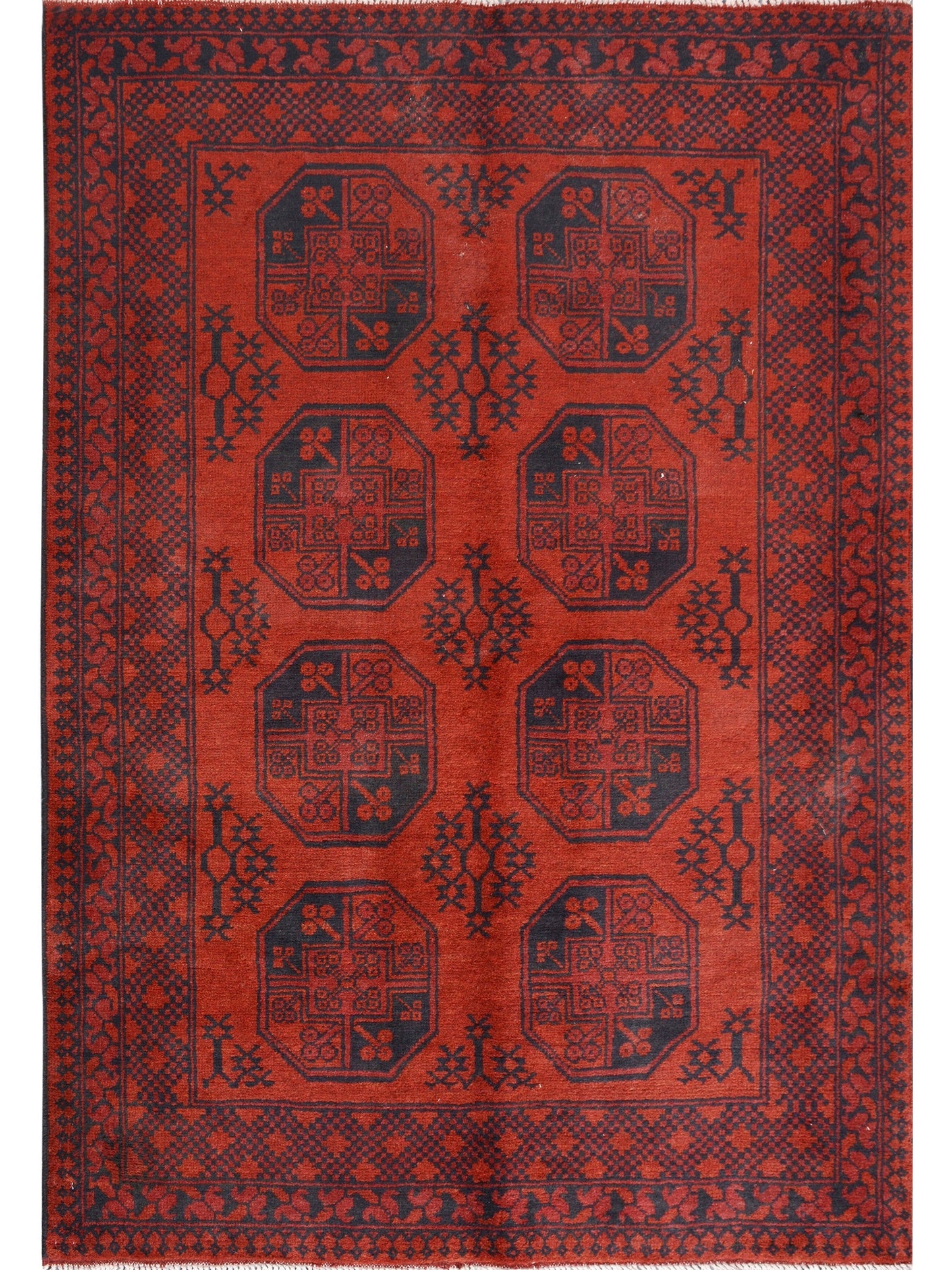 Afghan Khal Mohammadi hand knotted rug 5x7