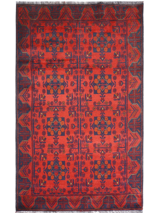 Afghan Khal Mohammadi hand knotted rug 4x6