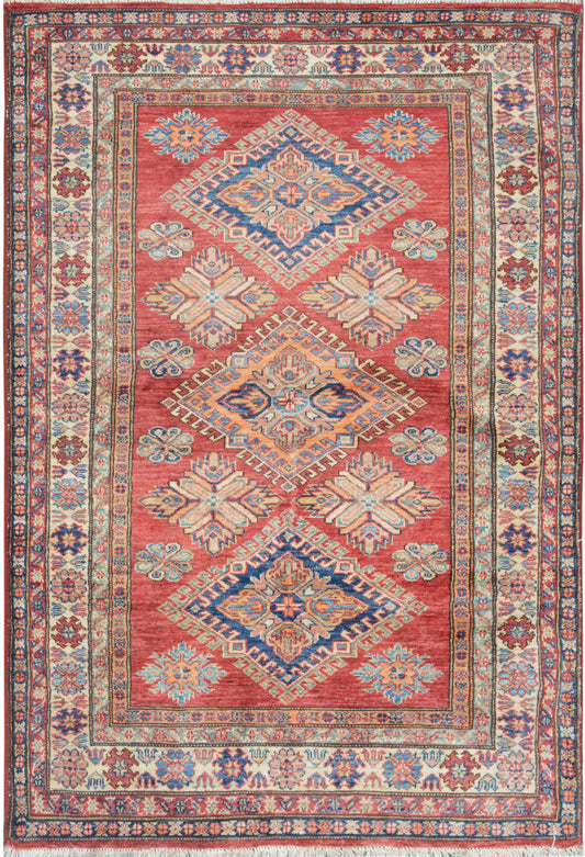 Afghan Modern Abstract hand knotted rug 4x6