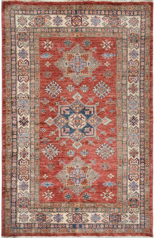 Afghan Gabbeh hand knotted rug 5x7