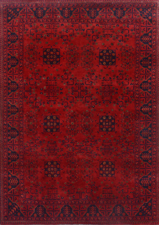 Afghan Kazak hand knotted rug 5x7