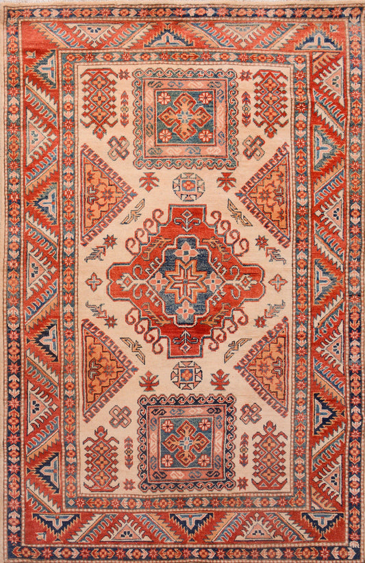 Afghan Khal Mohammadi hand knotted rug 5x8