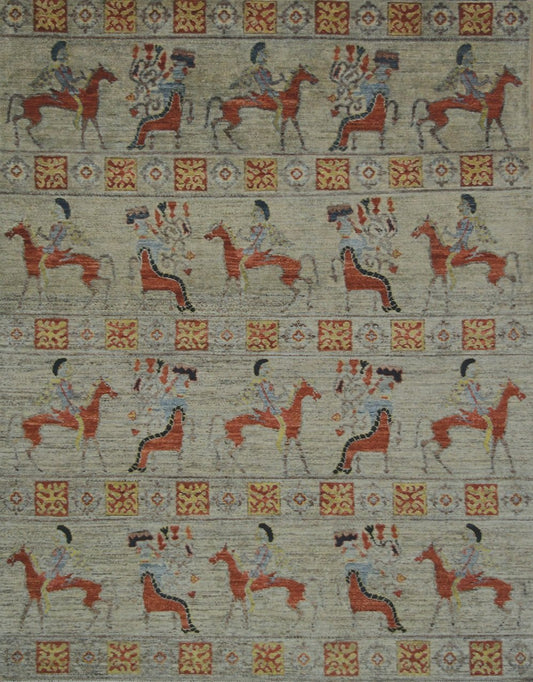 Persian Malayer hand knotted rug 5x7