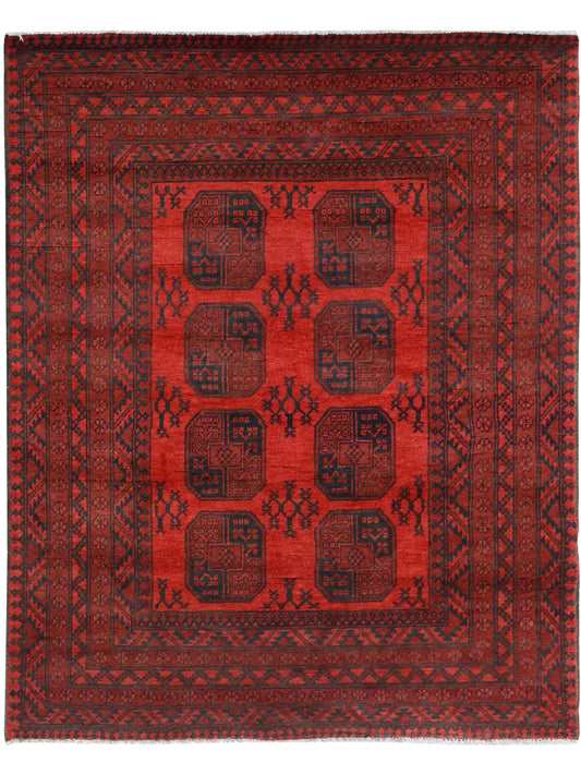 Afghan Khal Mohammadi hand knotted rug 5x7