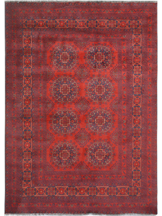 Afghan Khal Mohammadi hand knotted rug 5x7