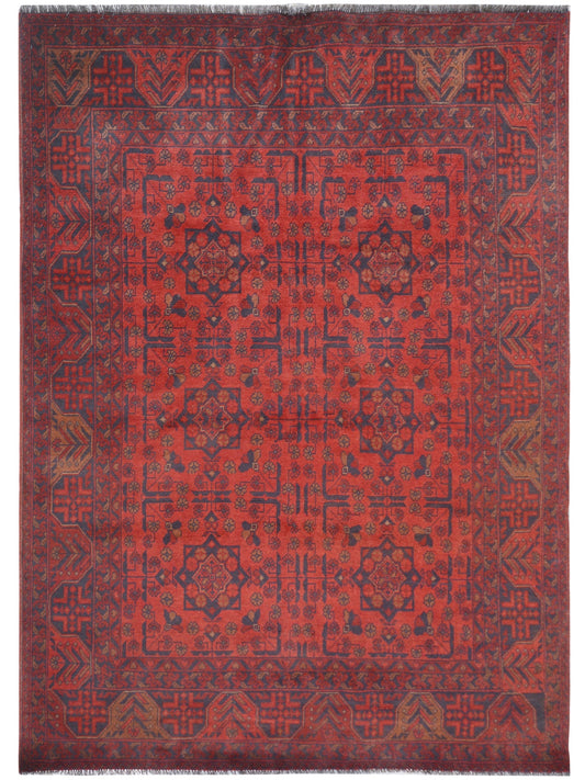 Afghan Khal Mohammadi hand knotted rug 5x7