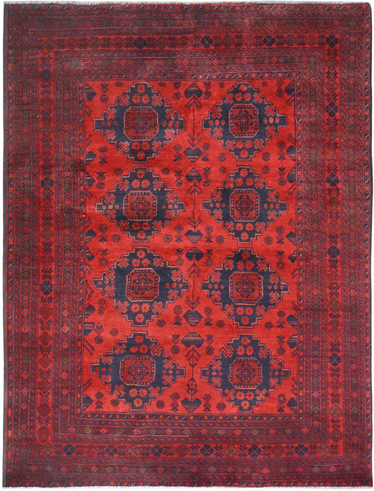 Afghan Khal Mohammadi hand knotted rug 5x7
