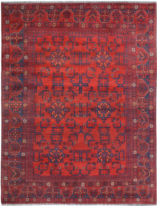 Afghan Belgic hand knotted rug 5x7