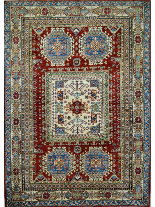 Persian Shiraz hand knotted rug 5x7