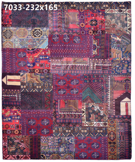 Afghan Balooch hand knotted rug 7x10