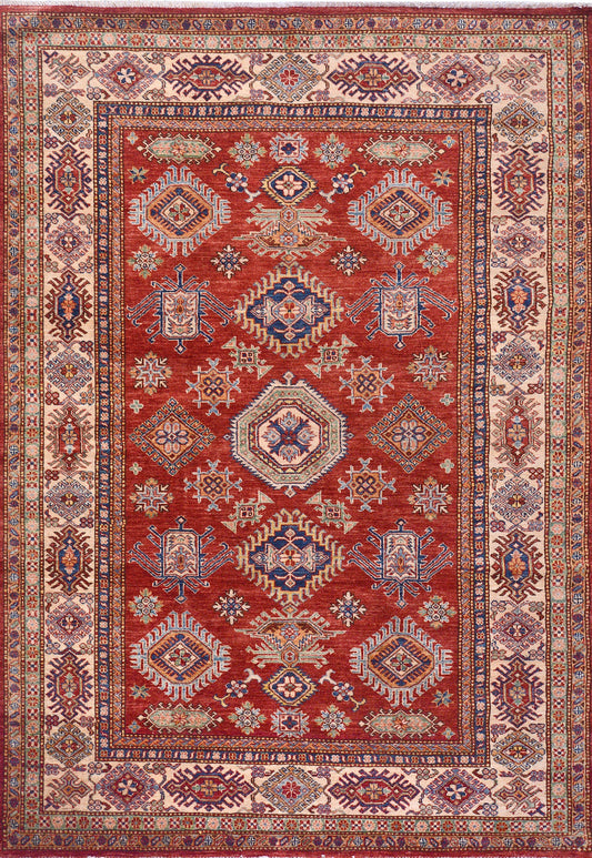 Afghan Kazak hand knotted rug 6x9