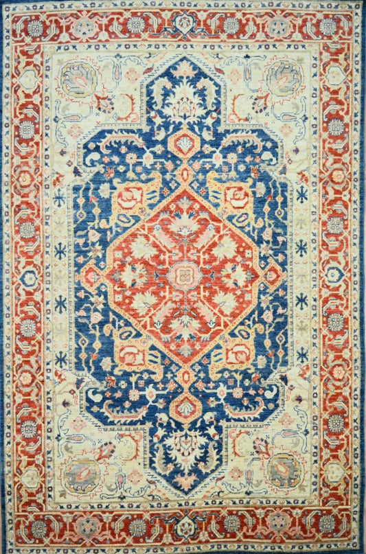 Afghan Ersari hand knotted rug 7x10