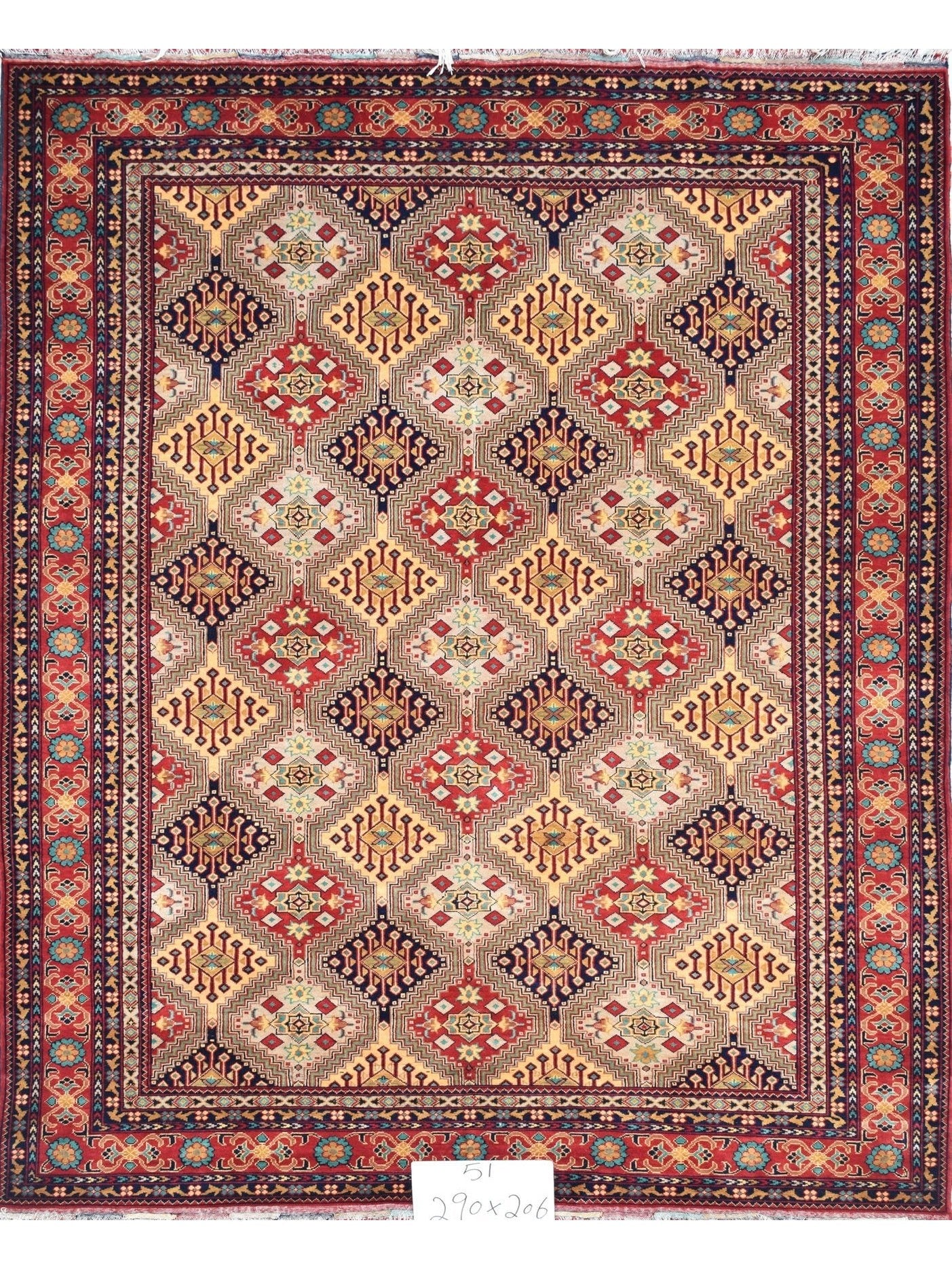 Afghan Super Fine Chobi hand knotted rug 7x10