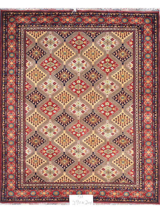 Afghan Super Fine Chobi hand knotted rug 7x10