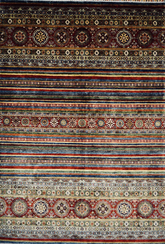 Afghan Kondooz hand knotted rug 7x10