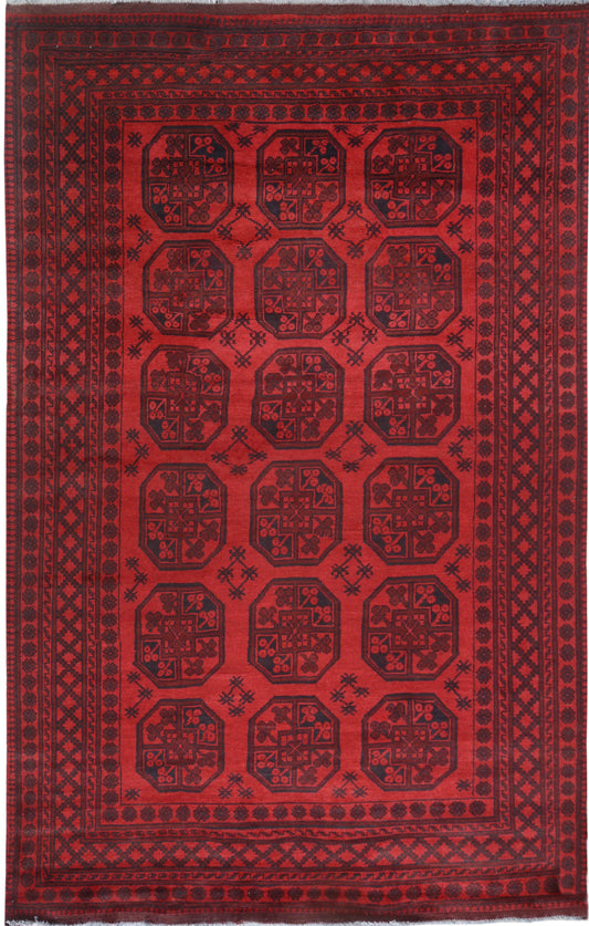 Afghan Akcha hand knotted rug 7x10