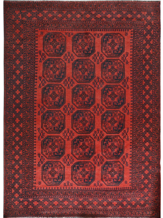 Afghan Akcha hand knotted rug 7x10
