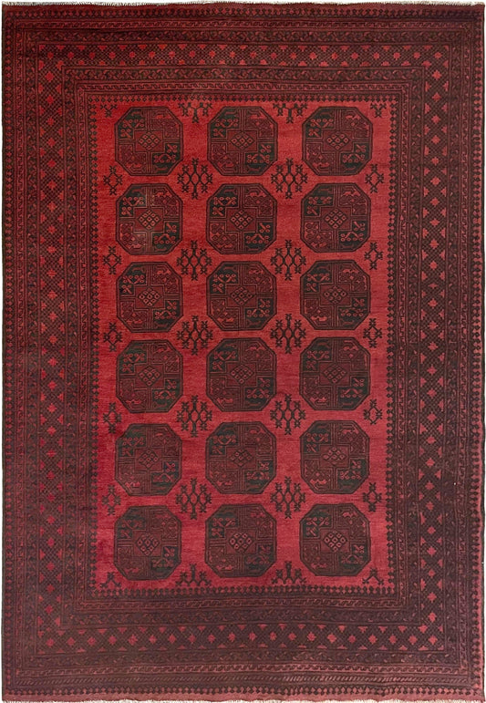 Afghan Akcha hand knotted rug 7x10