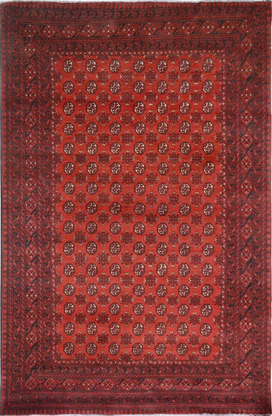 Afghan Akcha hand knotted rug 7x10
