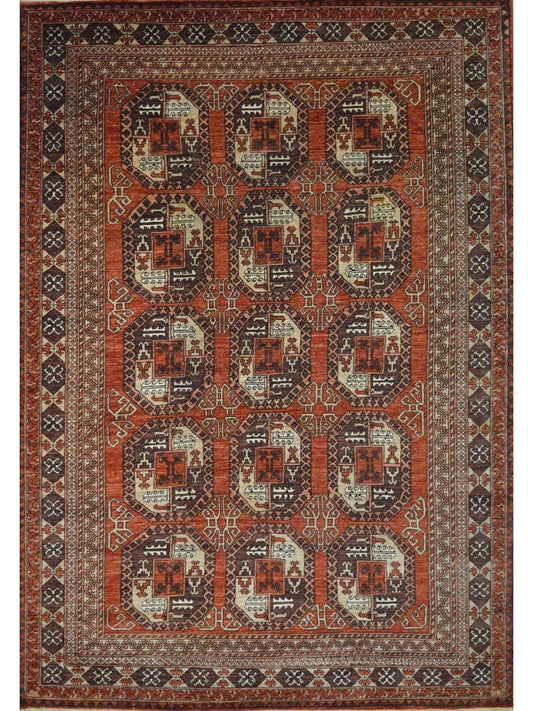 Afghan Super Fine Kazak hand knotted rug 8x10