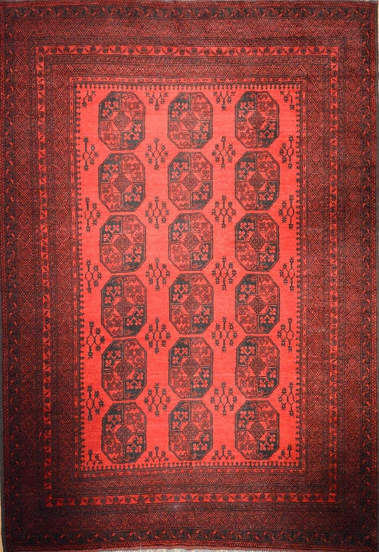 Afghan Super Fine Kazak hand knotted rug 8x10