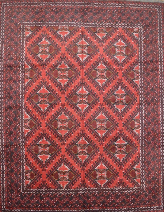 Afghan Kazak hand knotted rug 8x10