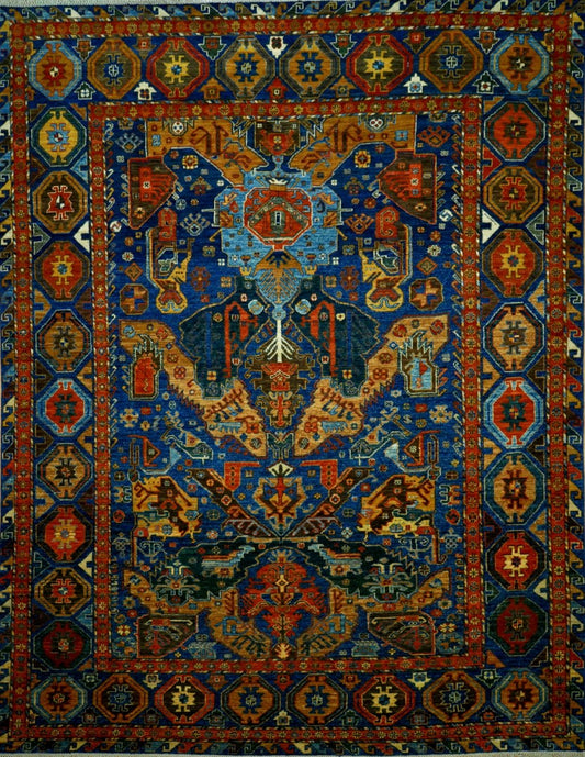 Afghan Super Fine Kazak hand knotted rug 8x11