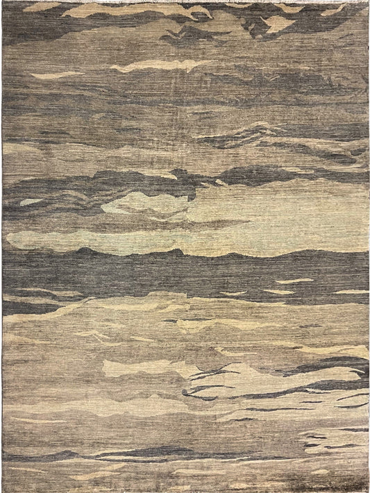 Afghan Modern Abstract hand knotted rug 8x10