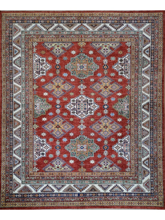 Afghan Khorjeen hand knotted rug 8x10